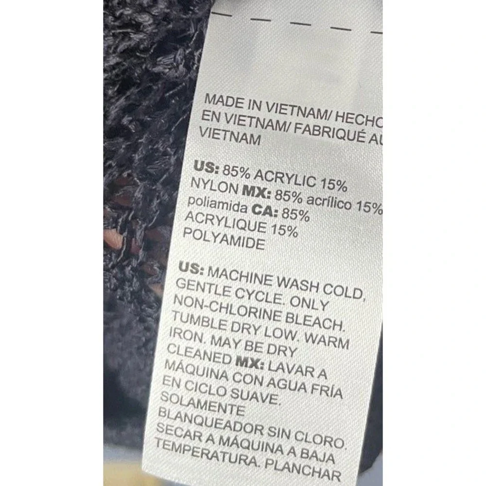 Chicos Lux Mesh Knit Sweater Tee Pullover XL in Classic Navy Blue - Picture 4 of 6